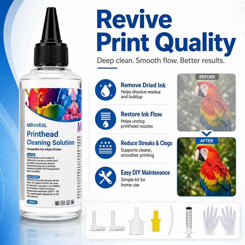 MIRAVEXL 프린트헤드 청소액 100ml 키트, 잉 - Sublimation Ink 100Ml 리뷰 및 가격