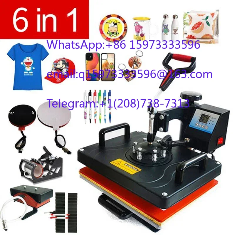 6 in 1 복합 열 프레스 전사기 가정용 상업용 승화 - Commercial Printing Press Machine 리뷰 및 가격
